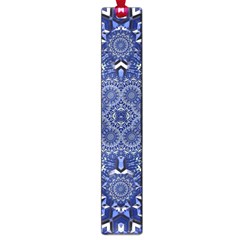 Farbenpracht Kaleidoscope Blue Large Book Marks by Pakrebo