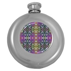 Background Image Pattern Round Hip Flask (5 Oz) by Pakrebo