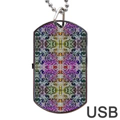 Background Image Pattern Dog Tag Usb Flash (one Side)