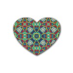 Farbenpracht Kaleidoscope Art Heart Coaster (4 pack)  Front