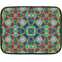 Farbenpracht Kaleidoscope Art Double Sided Fleece Blanket (mini)  by Pakrebo