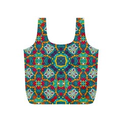 Farbenpracht Kaleidoscope Art Full Print Recycle Bag (s) by Pakrebo