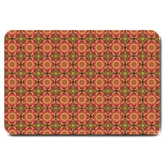 Tile Background Image Pattern Floral Large Doormat  by Pakrebo