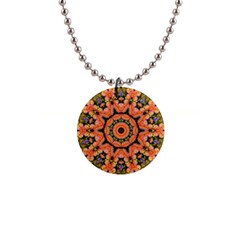 Background Pattern Structure Art 1  Button Necklace by Pakrebo