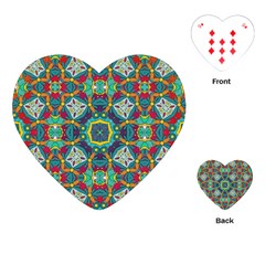 Farbenpracht Kaleidoscope Art Playing Cards (heart) by Pakrebo