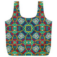 Farbenpracht Kaleidoscope Art Full Print Recycle Bag (xl)