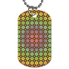 Tile Background Image Pattern Art Dog Tag (two Sides) by Pakrebo