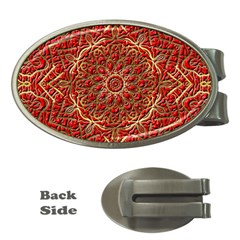 Tile Background Image Pattern 3d Red Money Clips (oval) 