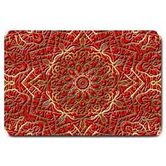 Tile Background Image Pattern 3d Red Large Doormat  by Pakrebo