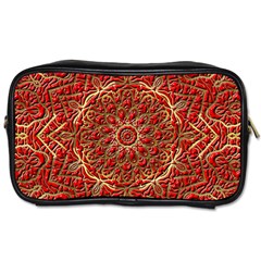 Tile Background Image Pattern 3d Red Toiletries Bag (two Sides) by Pakrebo