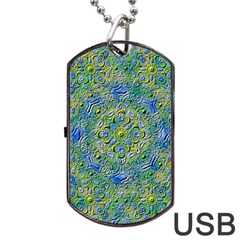 Farbenpracht Kaleidoscope Dog Tag Usb Flash (one Side)