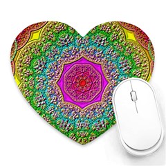 Mandala  Background Geometric Heart Mousepads by Pakrebo