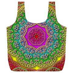 Mandala  Background Geometric Full Print Recycle Bag (xl) by Pakrebo