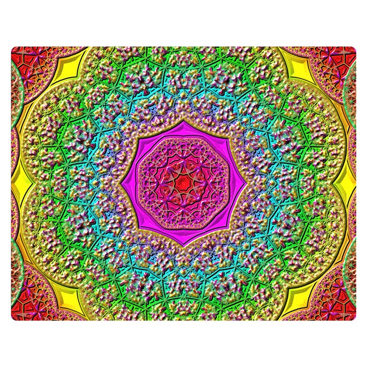 Mandala  Background Geometric Double Sided Flano Blanket (Medium) 