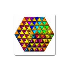 Cube Diced Tile Background Image Square Magnet