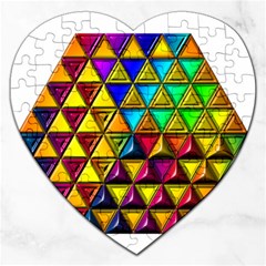 Cube Diced Tile Background Image Jigsaw Puzzle (heart) by Pakrebo