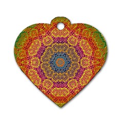 Background Image Decorative Dog Tag Heart (two Sides) by Pakrebo