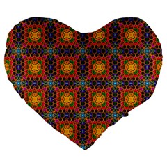 Tile Background Image Decorative Large 19  Premium Flano Heart Shape Cushions by Pakrebo