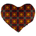 Tile Background Image Decorative Large 19  Premium Flano Heart Shape Cushions Front