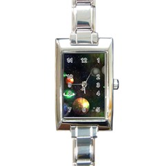 Galactic Rectangle Italian Charm Watch by WensdaiAmbrose