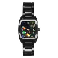 Galactic Stainless Steel Barrel Watch by WensdaiAmbrose