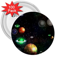 Galactic 3  Buttons (100 Pack)  by WensdaiAmbrose