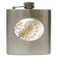 Flora Flowers Background Leaf Hip Flask (6 Oz) by Mariart