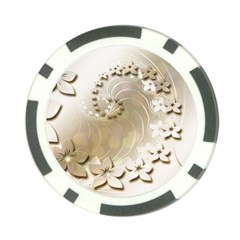 Flora Flowers Background Leaf Poker Chip Card Guard by Mariart