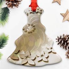 Flora Flowers Background Leaf Christmas Tree Ornament (two Sides) by Mariart