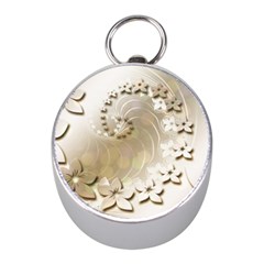 Flora Flowers Background Leaf Mini Silver Compasses by Mariart