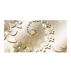 Flora Flowers Background Leaf Satin Wrap by Mariart