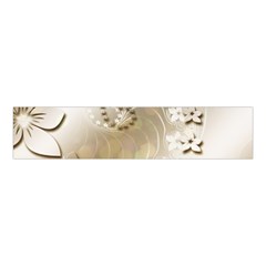 Flora Flowers Background Leaf Velvet Scrunchie