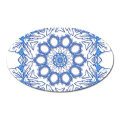 Pattern Tile Background Image Oval Magnet