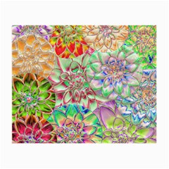 Dahlia Flower Colorful Art Collage Small Glasses Cloth