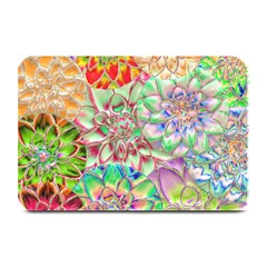 Dahlia Flower Colorful Art Collage Plate Mats by Pakrebo