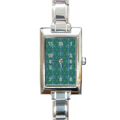 Farbenpracht Kaleidoscope Patterns Rectangle Italian Charm Watch by Pakrebo