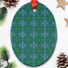 Farbenpracht Kaleidoscope Patterns Ornament (oval) by Pakrebo