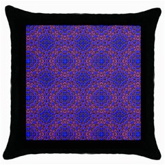 Tile Background Image Pattern Purple Blue Throw Pillow Case (black) by Pakrebo