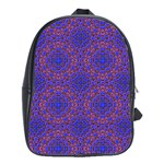 Tile Background Image Pattern Purple Blue School Bag (Large) Front