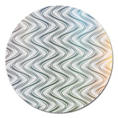 Abstract Geometric Line Art Magnet 5  (round) by Pakrebo