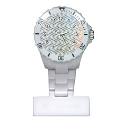 Abstract Geometric Line Art Plastic Nurses Watch