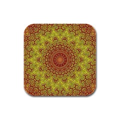 Background Fractals Surreal Design Rubber Square Coaster (4 Pack)  by Pakrebo