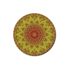 Background Fractals Surreal Design Rubber Coaster (round)  by Pakrebo