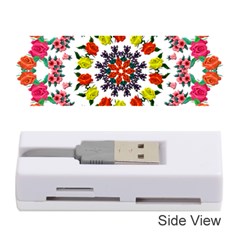 Tile Background Image Color Pattern Flowers Memory Card Reader (stick)