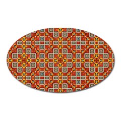 Tile Background Image Pattern Oval Magnet