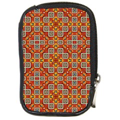 Tile Background Image Pattern Compact Camera Leather Case by Pakrebo