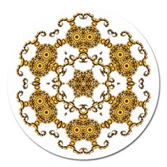 Fractal Tile Construction Design Magnet 5  (round) by Pakrebo