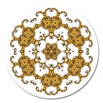 Fractal Tile Construction Design Magnet 5  (Round) Front