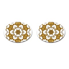 Fractal Tile Construction Design Cufflinks (oval) by Pakrebo