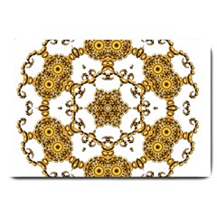 Fractal Tile Construction Design Large Doormat  by Pakrebo